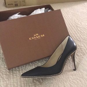 Coach Tamera Dress Napa studded heels size 8.5